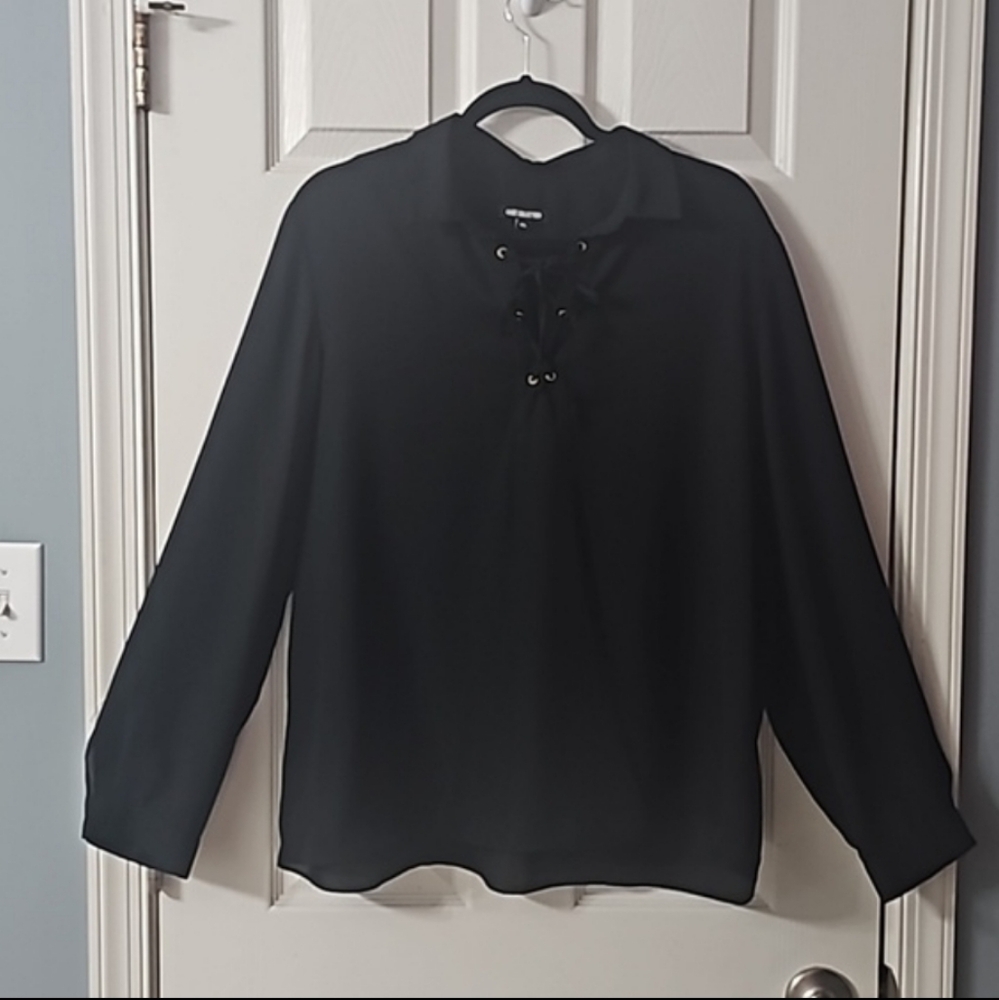 Alice Collections Luxury Silk Black Blouse Office Career Quiet Luxury Cocktail